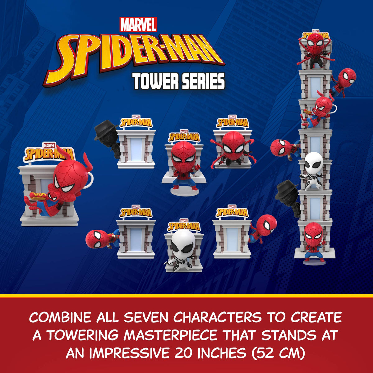 Marvel Spider-Man Tower Series Hero Box Blind Box Pack of 6