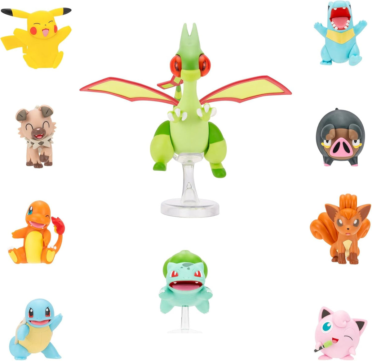 Pokémon Battle Figure 10 Pack - One 4.5-Inch Flygon Figure plus Nine 2-Inch Battle Figures including Pikachu