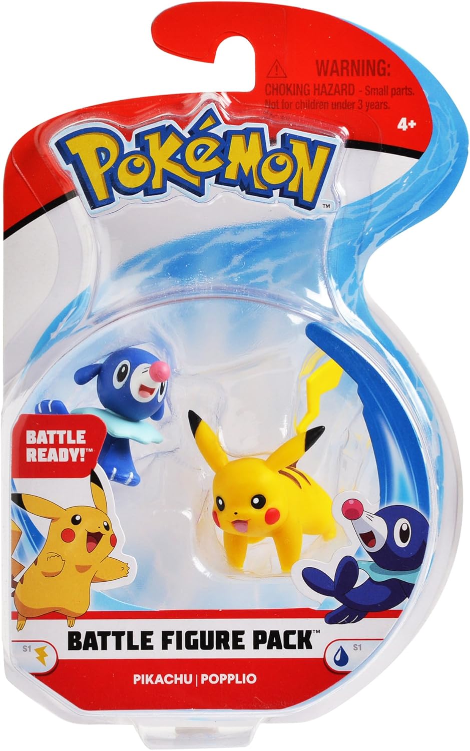 Pokémon Battle Figure 2 Pack - Popplio, Pikachu - Official Pokemon Figures for Children 4+