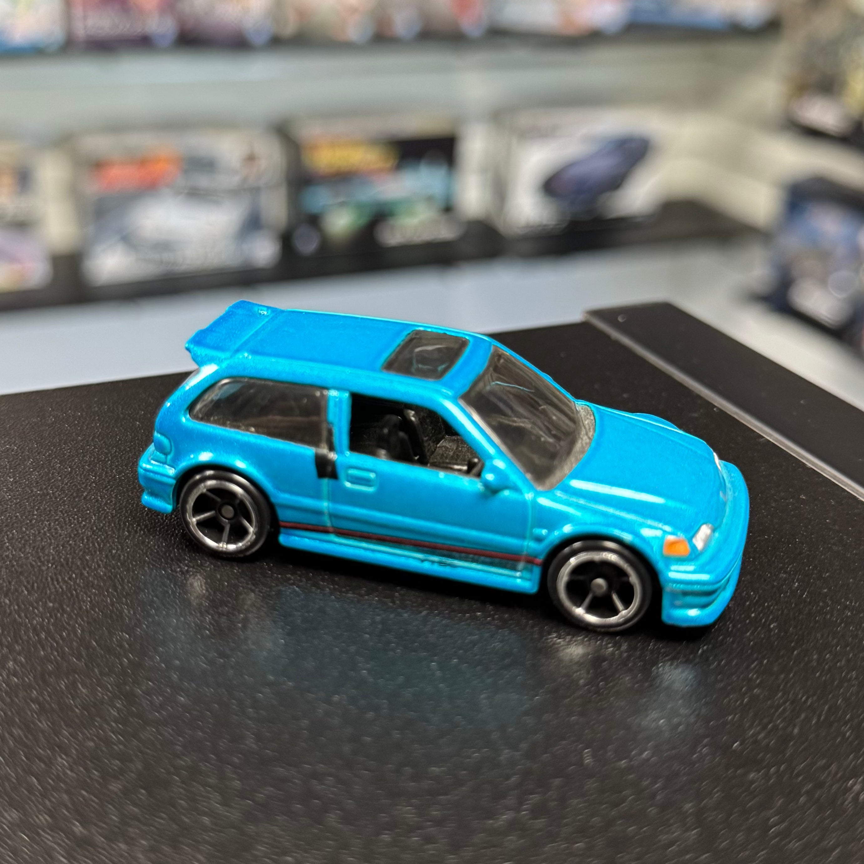 Hot Wheels 1990 HONDA CIVIC EF Blue Teal HW City 2014 Night Burnerz 30/250 - Loose
