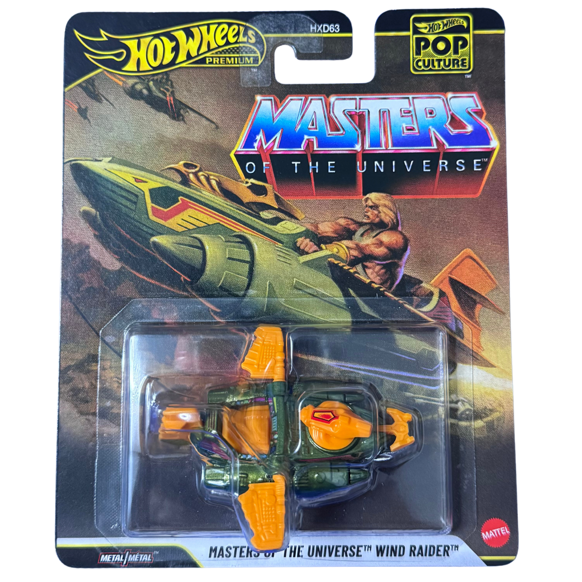 Hot Wheels He-Man Masters of the Universe Wind Raider - Pop Culture 2026 w/ Case