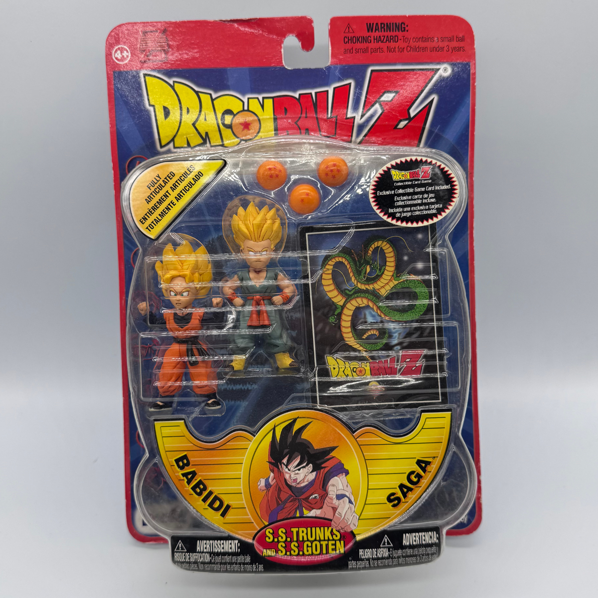 Irwin Toy Dragon Ball Z S.S. Trunks and S.S. Goten Action Figures — Babidi Saga, Carded