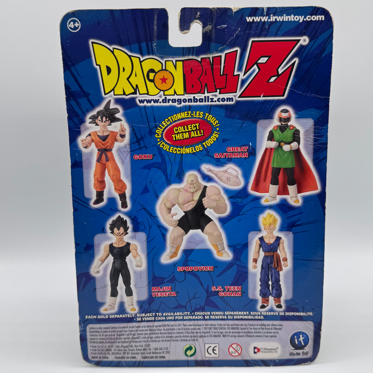 Irwin Toy Dragon Ball Z Majin Vegeta Action Figure — Babidi Saga, Carded