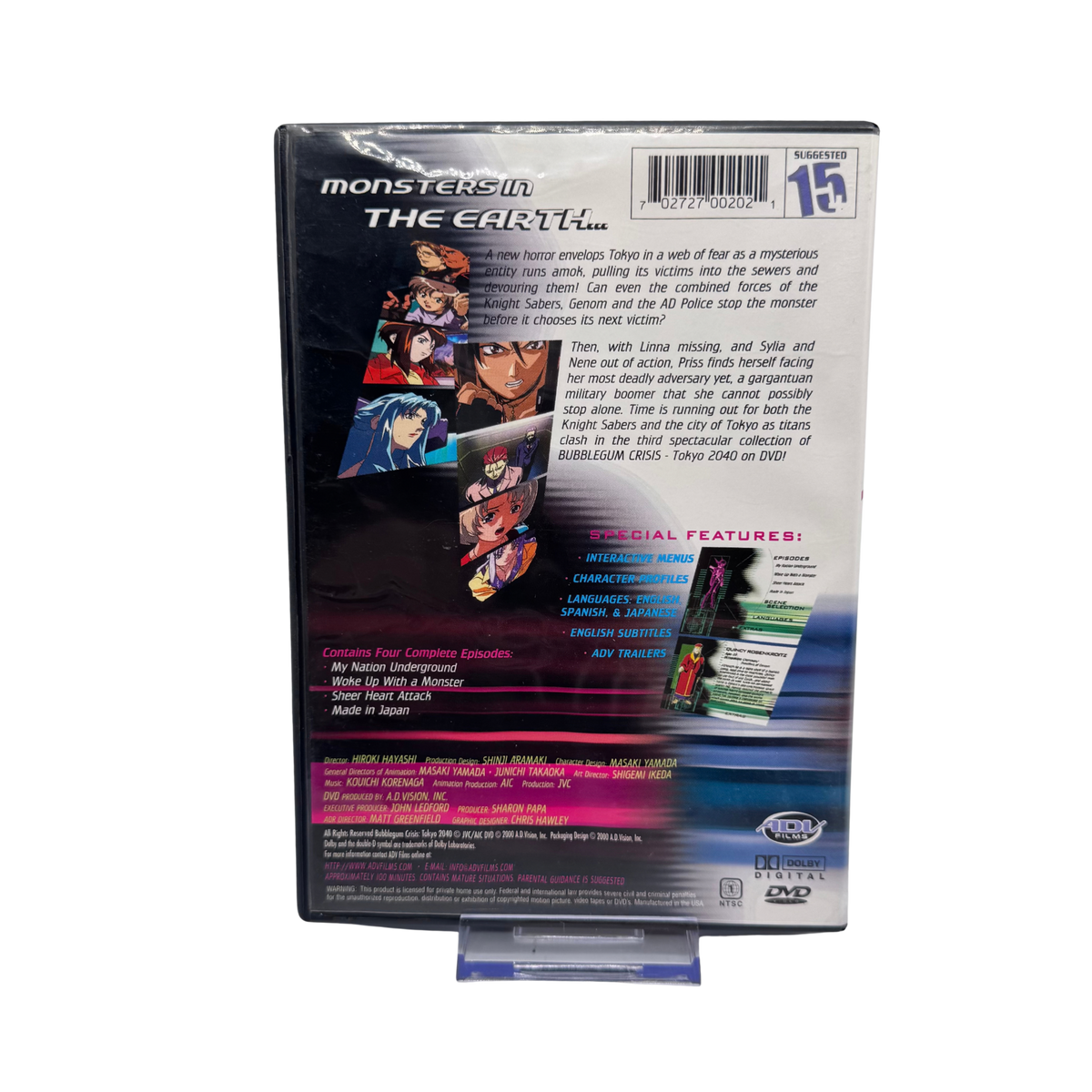 Bubblegum Crisis Tokyo 2040 — Vol. 3: Leviathans (DVD, Lightly Used)