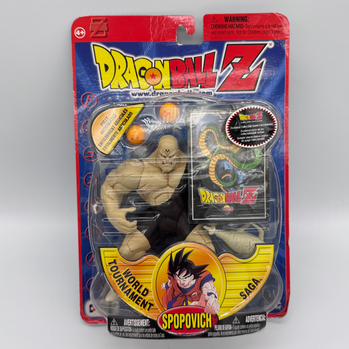 Irwin Toy Dragon Ball Z Spopovich Action Figure — World Tournament Saga, Carded
