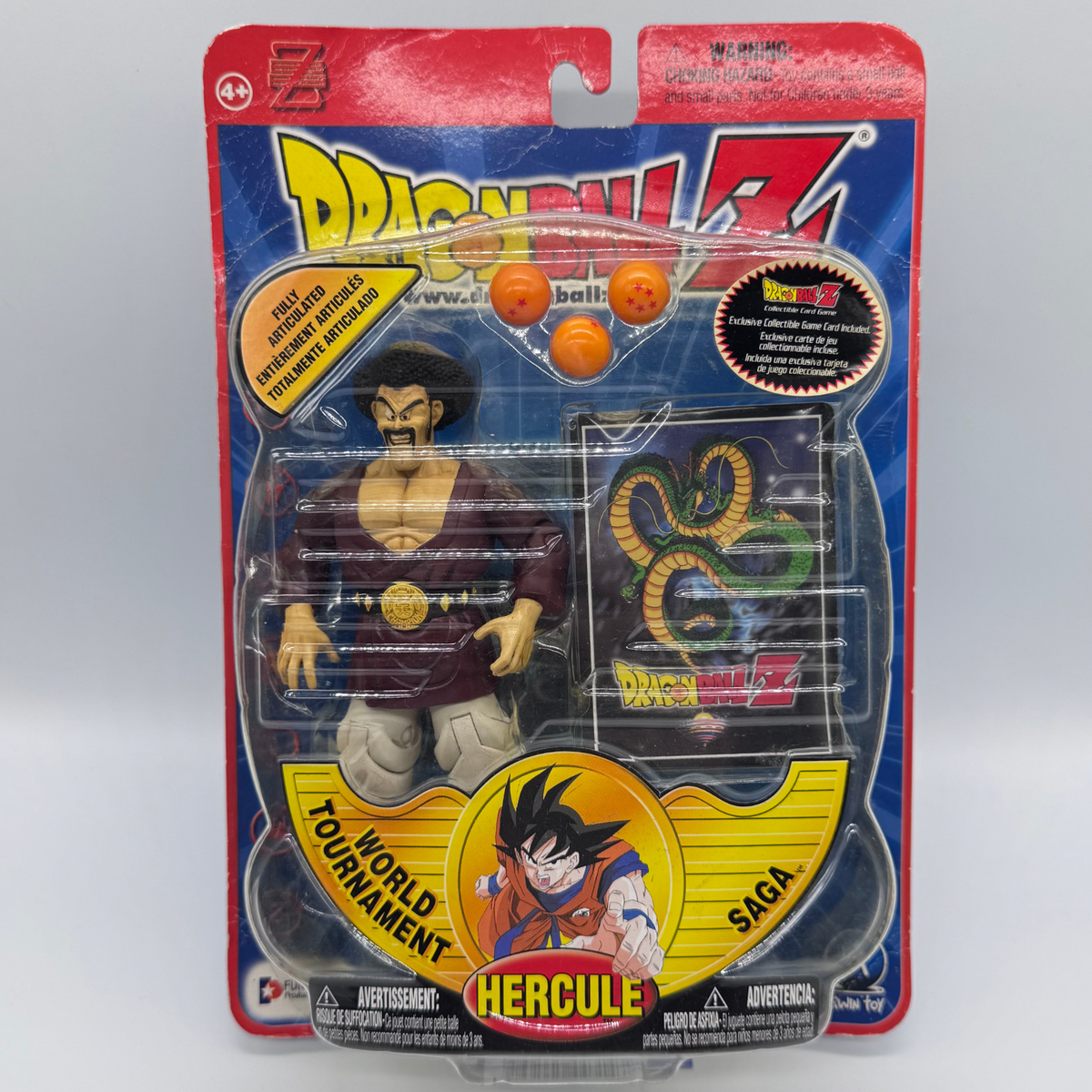 Irwin Toy Dragon Ball Z Hercule Action Figure — World Tournament Saga, Carded