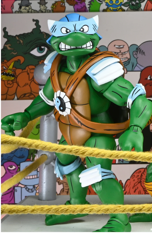 NECA Teenage Mutant Ninja Turtles Adventures - Leonardo - Stump Arena Presents