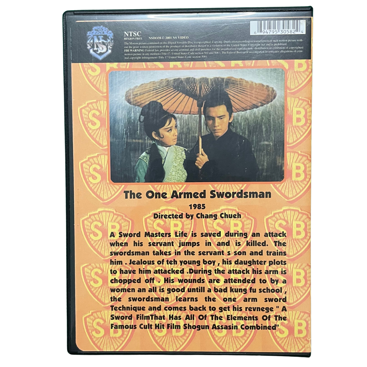 The New One-Armed Swordsman Shaw Scope DVD (Used) – Limited Collector's Edition