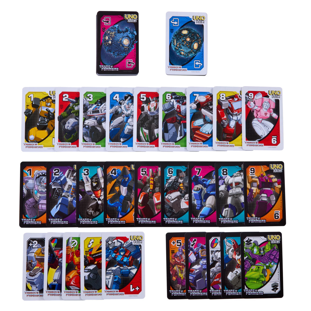 Transformers UNO Flip Card Game