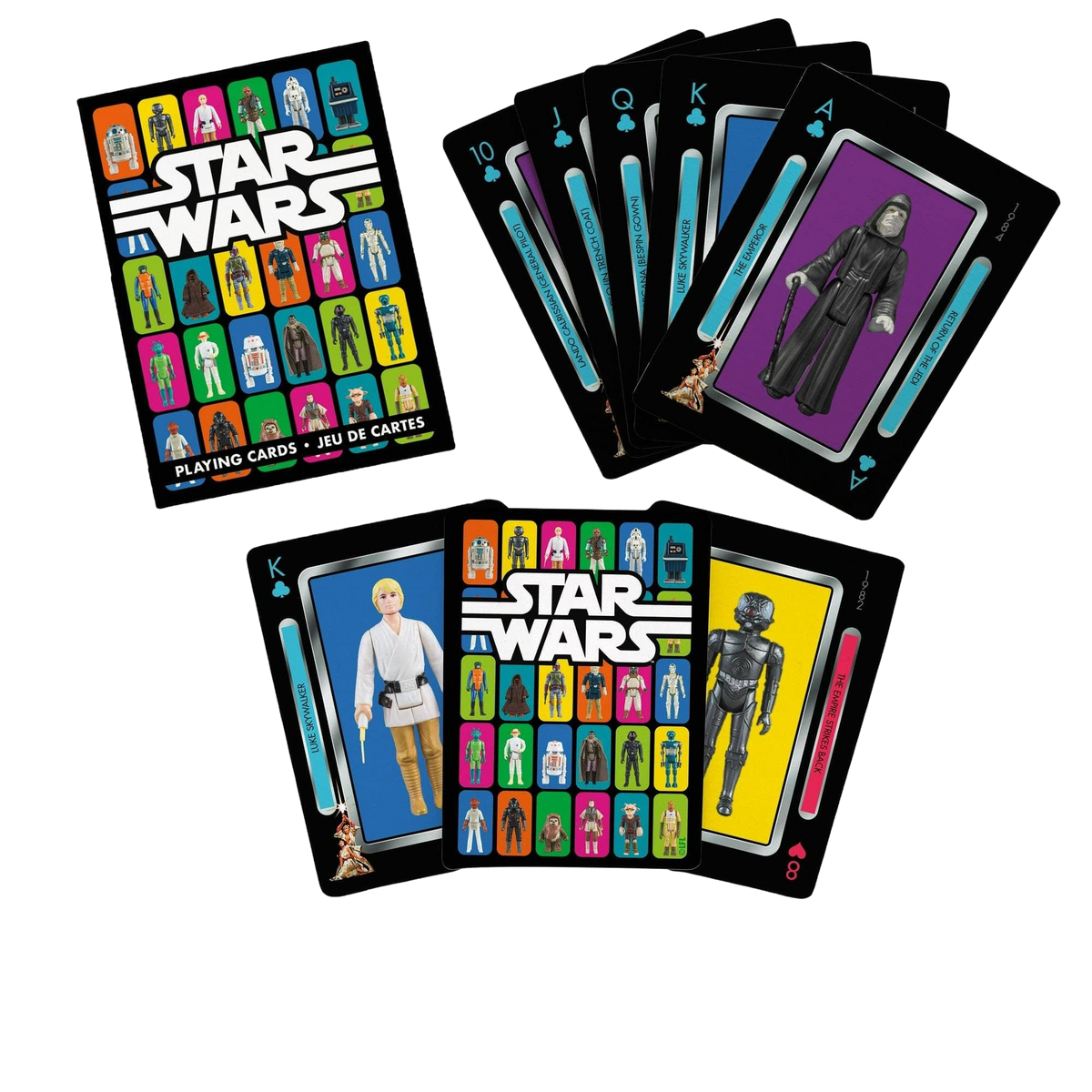 Star Wars Vintage Kenner Action Figures Playing Cards