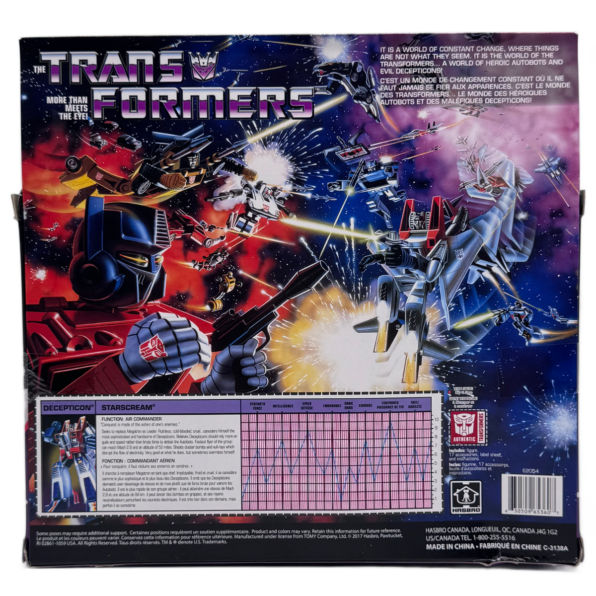 Hasbro Transformers G1 Decepticon Air Commander Starscream — 2017 Reissue,
