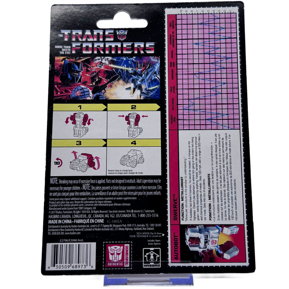Hasbro Transformers G1 Autobot Swerve — 2017 Reissue, Carded