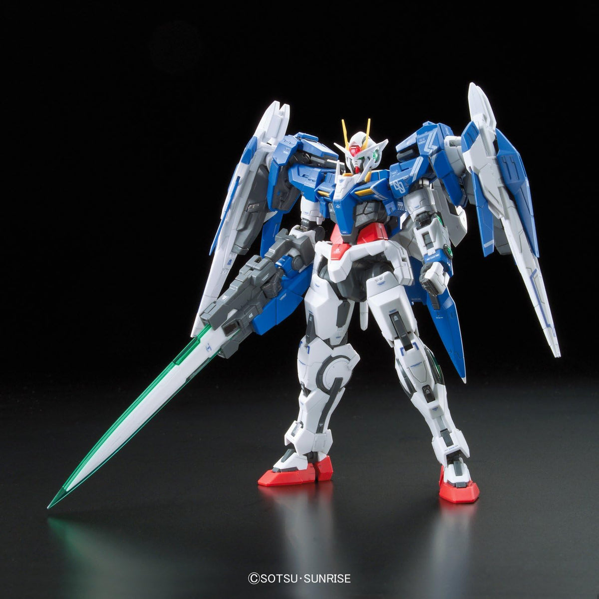 Bandai RG 1/144 GN-0000+GNR-010 00 Raiser Gundam Model Kit - Open Box Complete