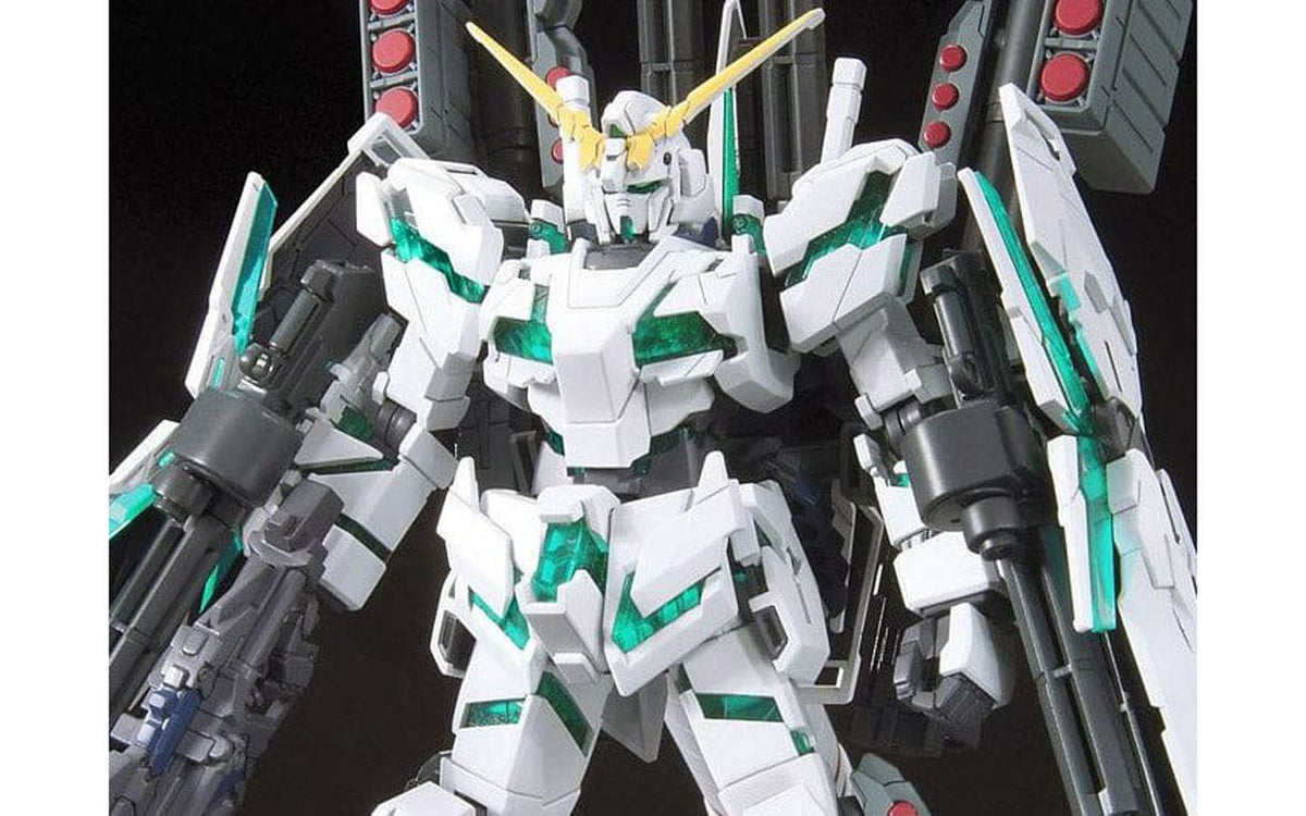 HGUC 1/144 Full Armor Unicorn Gundam (Green Psycho Frame Ver.) Model Kit (Open Box, Runners Sealed)