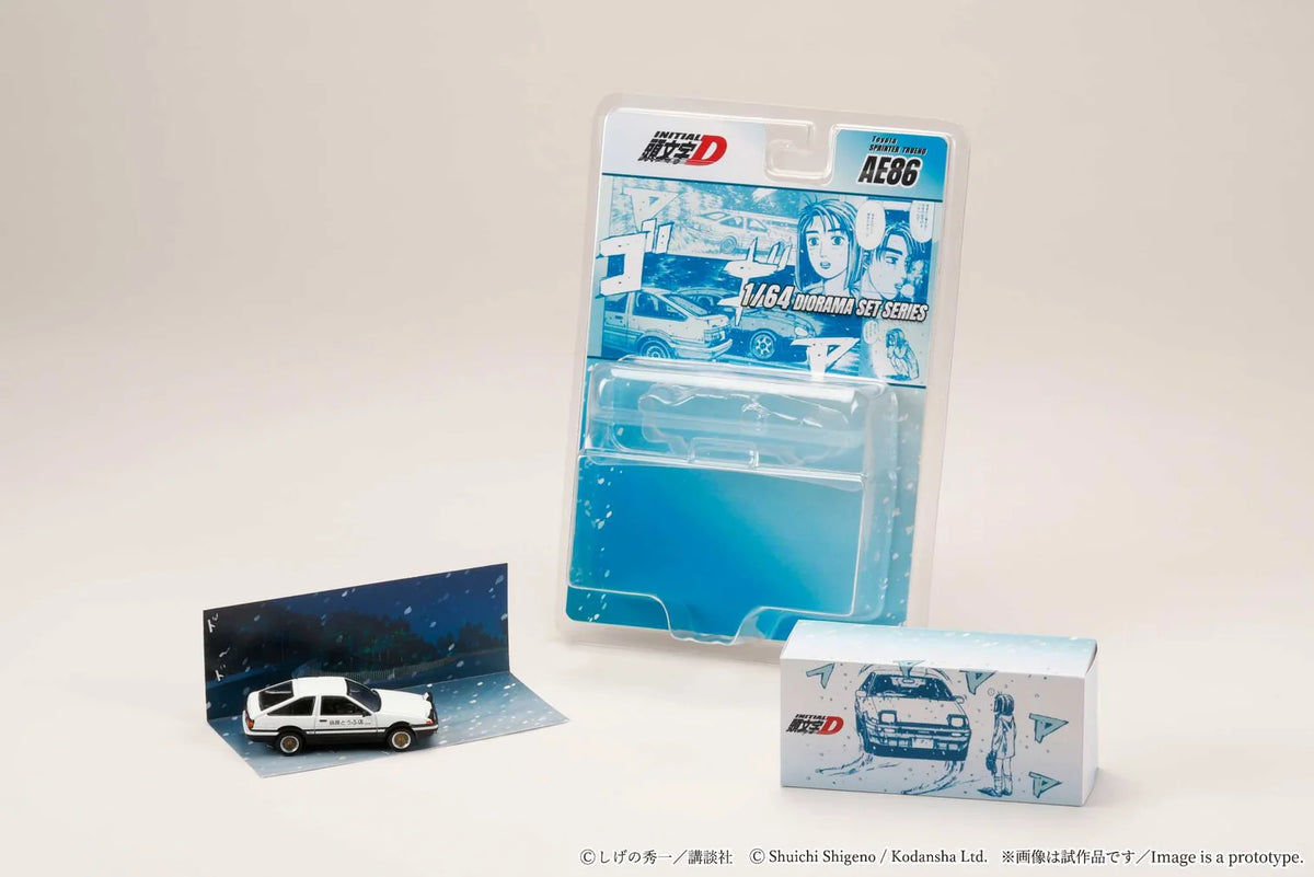 Hobby Japan Initial D – Toyota Sprinter Trueno AE86 1/64 Diorama Set Series (HJDMD001F)