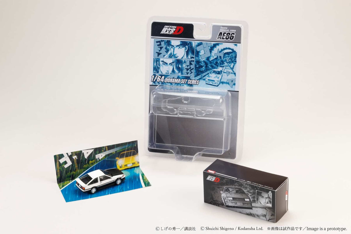 Initial D Toyota Corolla Levin AE86 1/64 Diorama Set Series — New Sealed