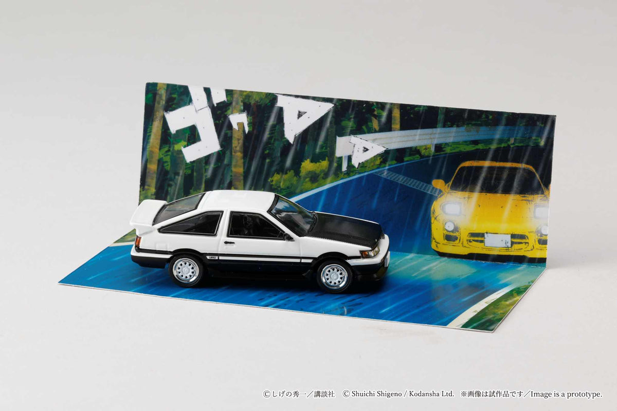 Initial D Toyota Corolla Levin AE86 1/64 Diorama Set Series — New Sealed