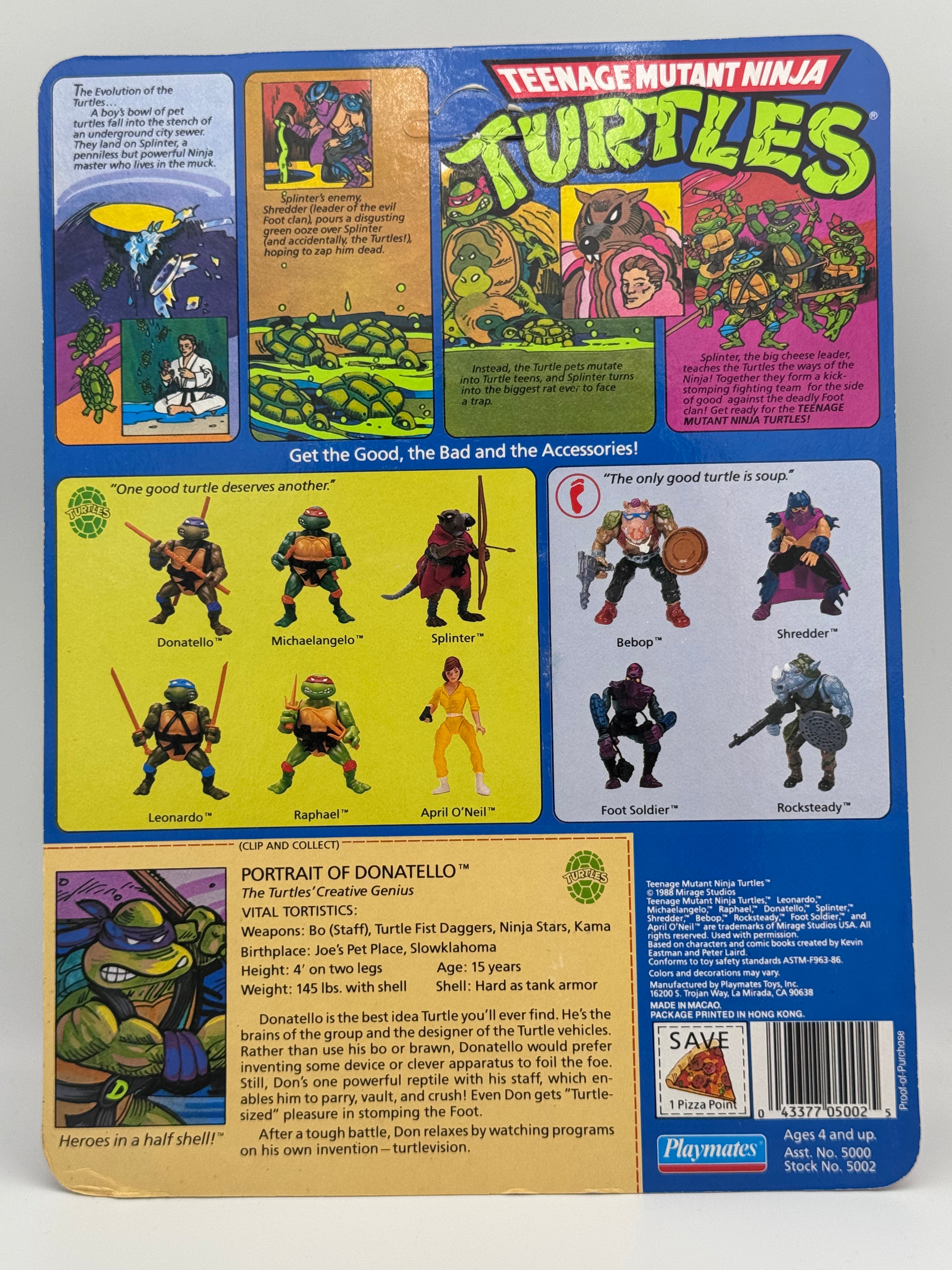 TMNT 1988 Donatello Carded Unpunched
