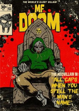 MF DOOM - ALL CAPS - POSTER