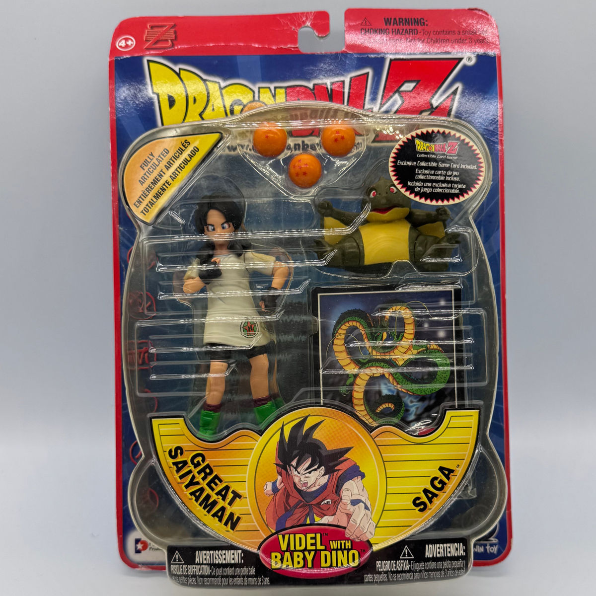 Irwin Toy Dragon Ball Z Videl with Baby Dino Action Figure — Great Saiyaman Saga, Carded