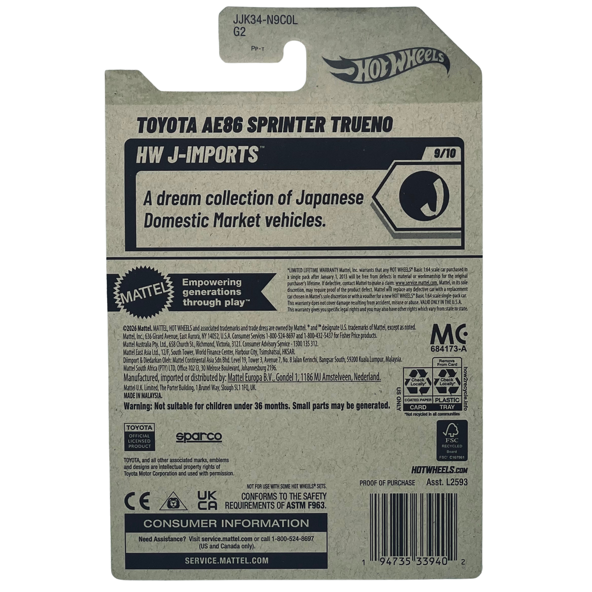Hot Wheels Toyota AE86 Sprinter Trueno | HW J-Imports 9/10