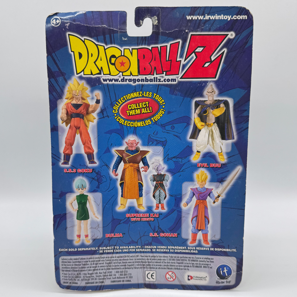 Irwin Toy Dragon Ball Z Bulma Action Figure — Majin Buu Saga, Carded