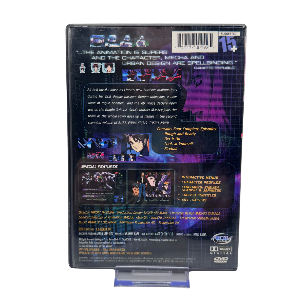 Bubblegum Crisis Tokyo 2040 — Vol. 2: Crusade (DVD, Lightly Used)