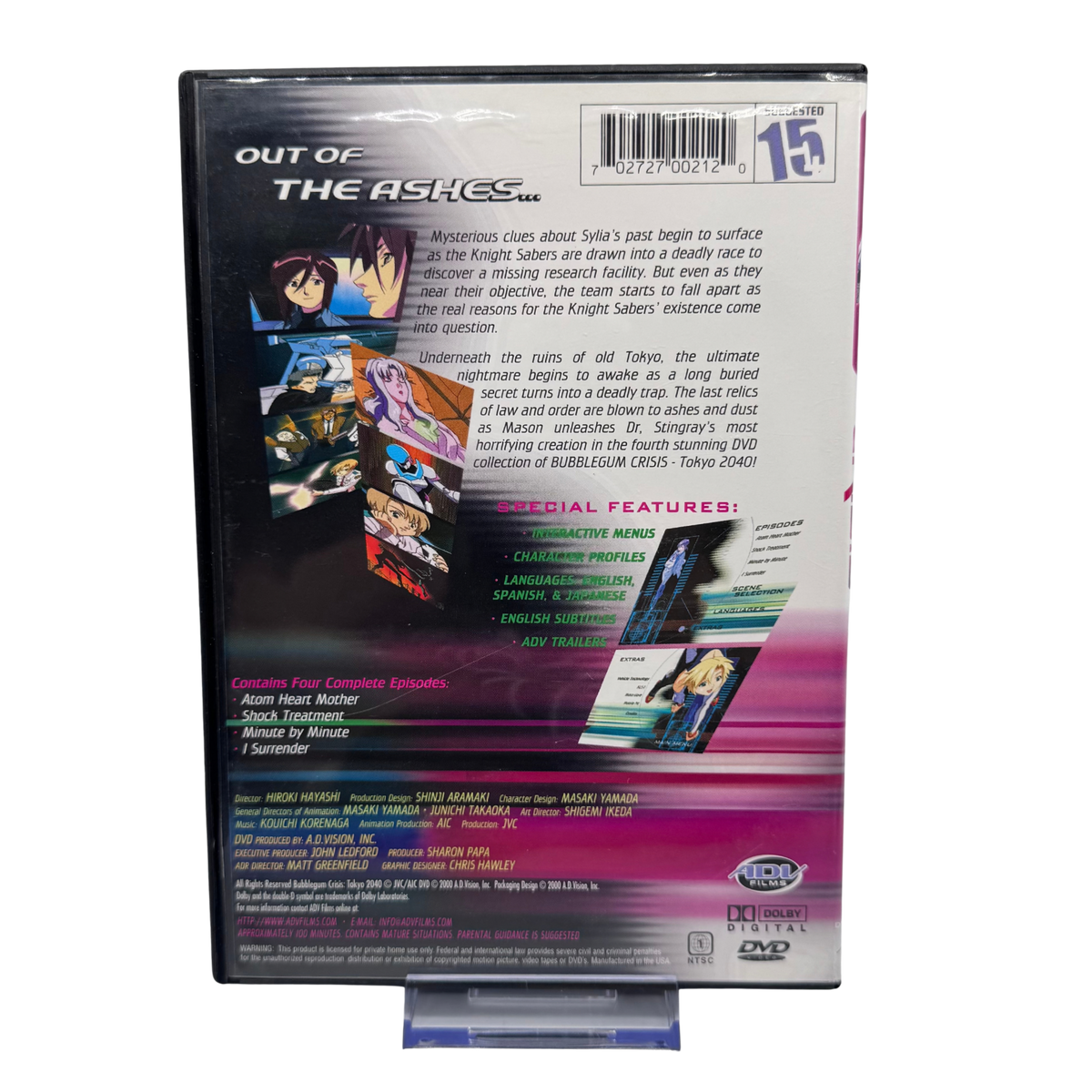 Bubblegum Crisis Tokyo 2040 — Vol. 4: Buried Secrets (DVD, Lightly Used)