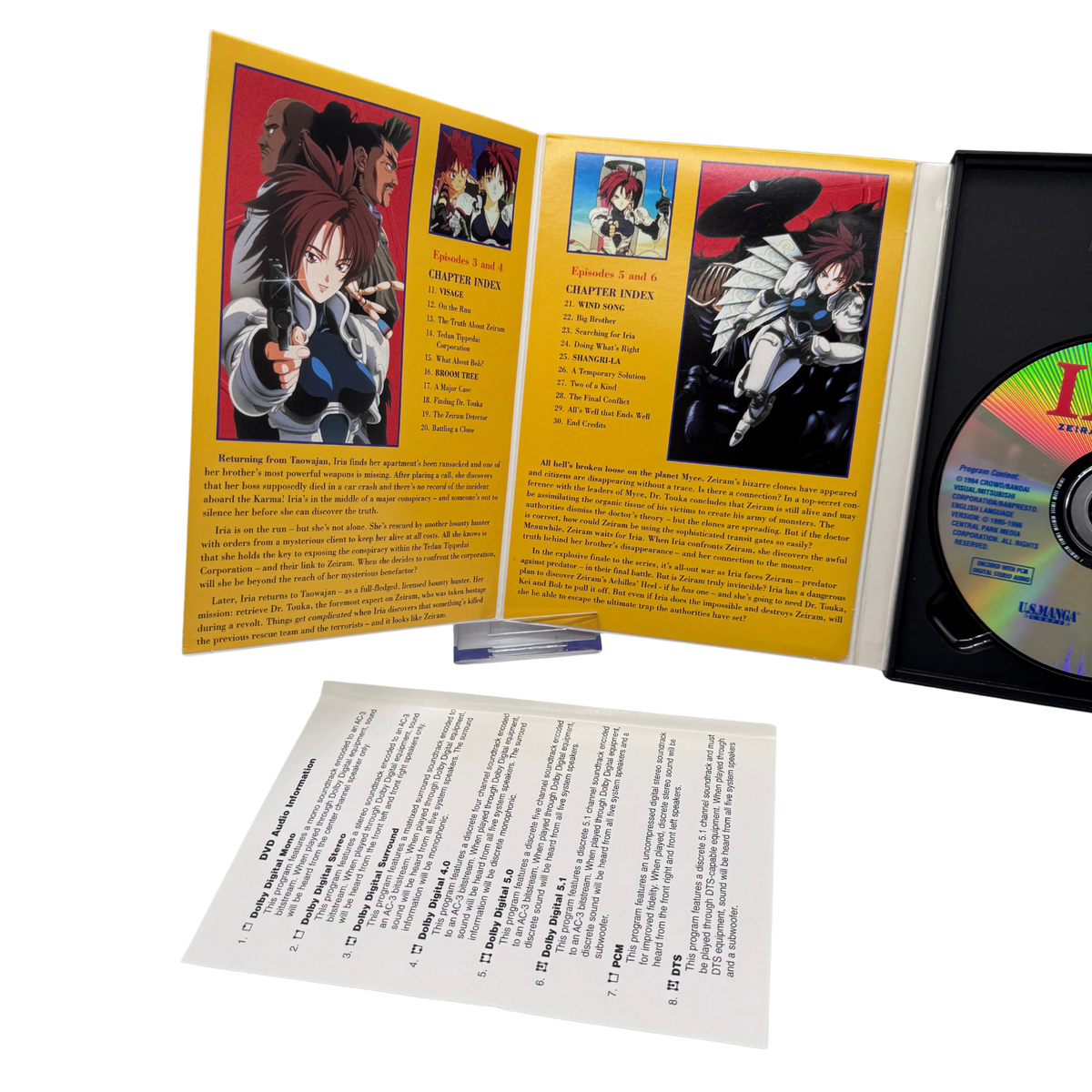 IRIA: Zeiram the Animation — Complete OVA DVD Episodes 1–6 (Used)