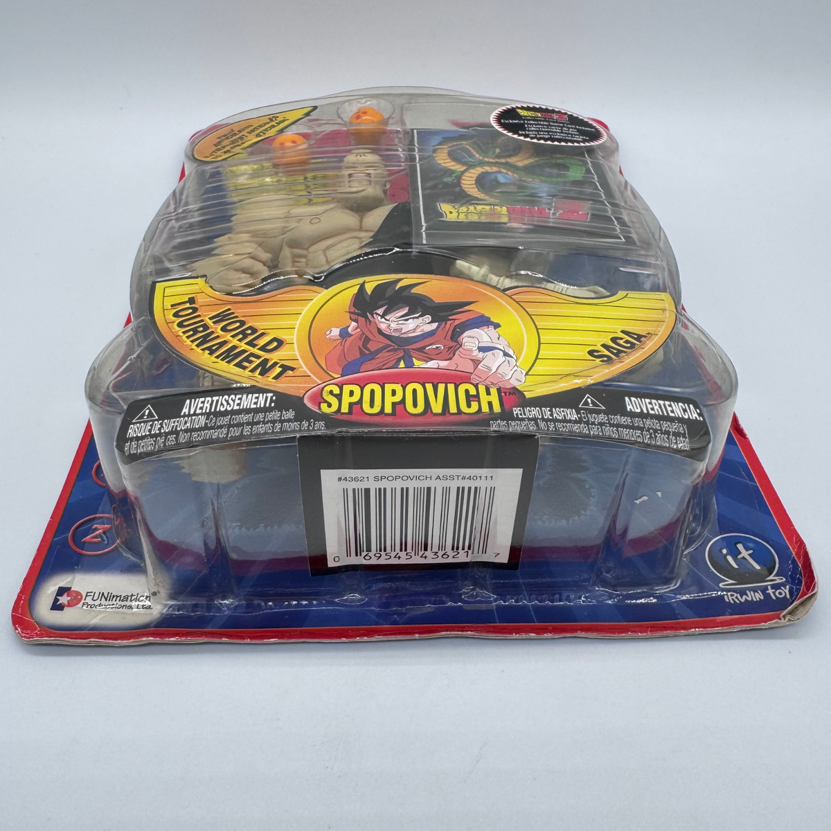 Irwin Toy Dragon Ball Z Spopovich Action Figure — World Tournament Saga, Carded