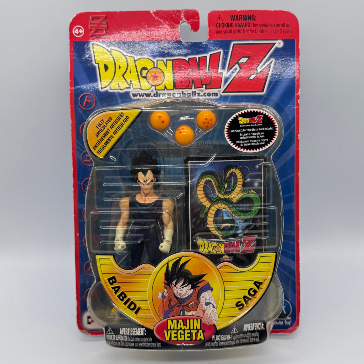 Irwin Toy Dragon Ball Z Majin Vegeta Action Figure — Babidi Saga, Carded