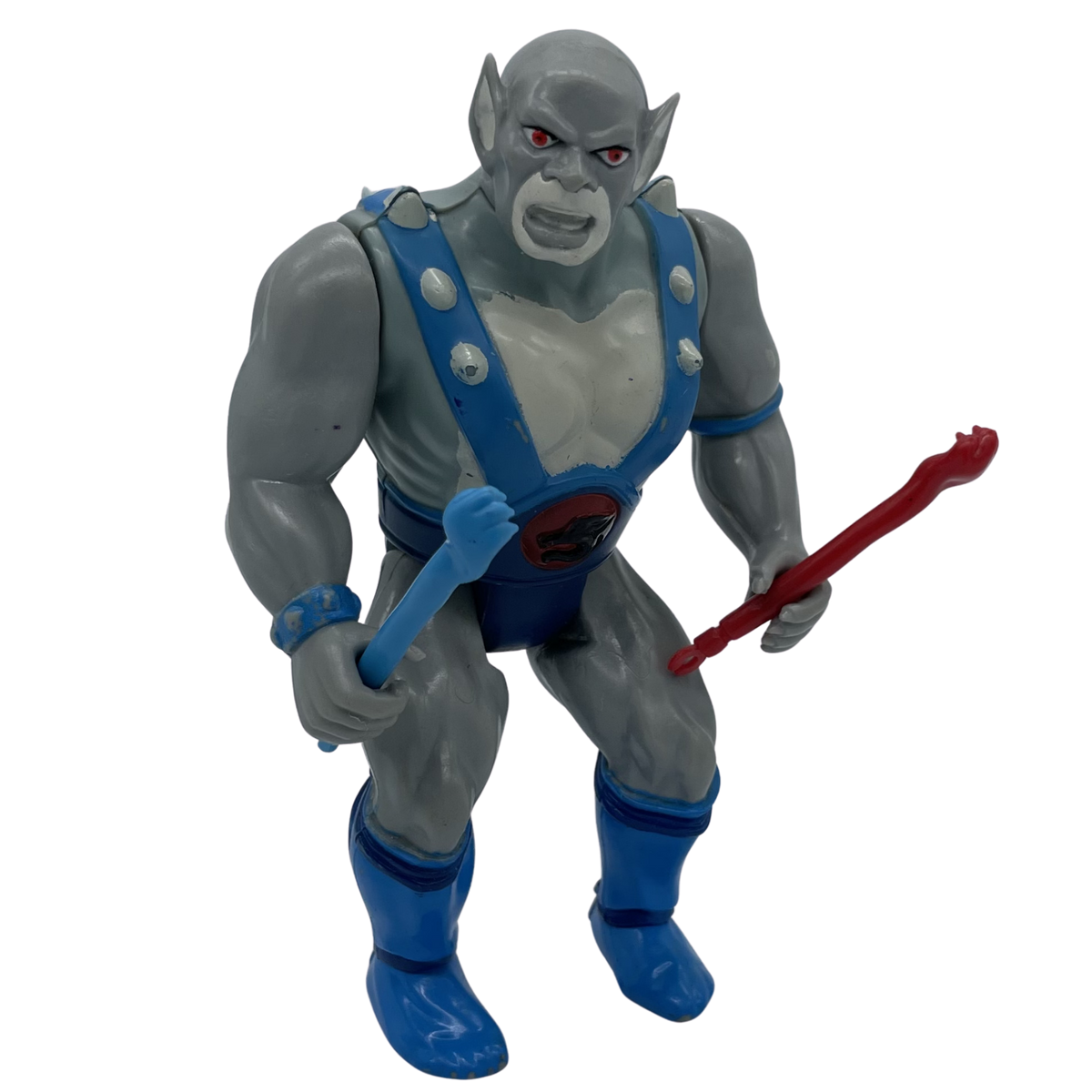 Thundercats 1985 - Panthro - Near Complete - Original Nunchucks with repro chain for display
