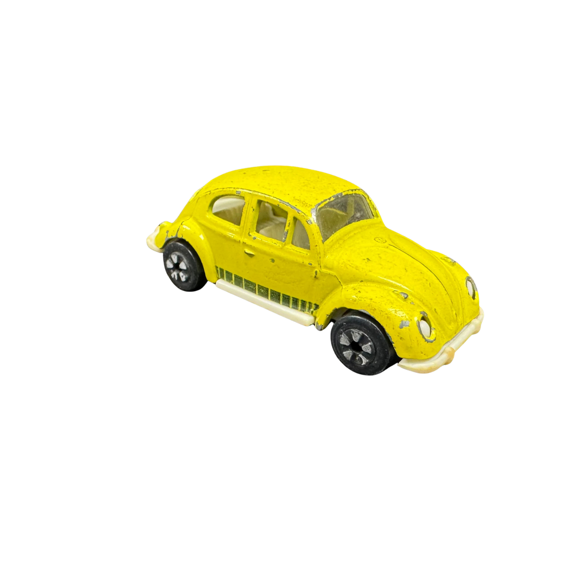 Playart Volkswagen Beetle 1200 VW Bug Diecast Hong Kong 1/64 Yellow White Vtg 1968 - Loose