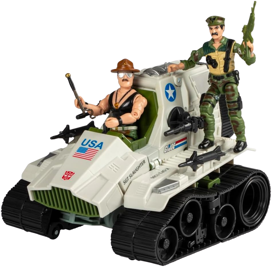 Transformers Collaborative G.I. Joe x Autobot Kup Triple T 9-Inch Action Figure, O-Ring 3.75-inch SGT Slaughter & Leatherneck