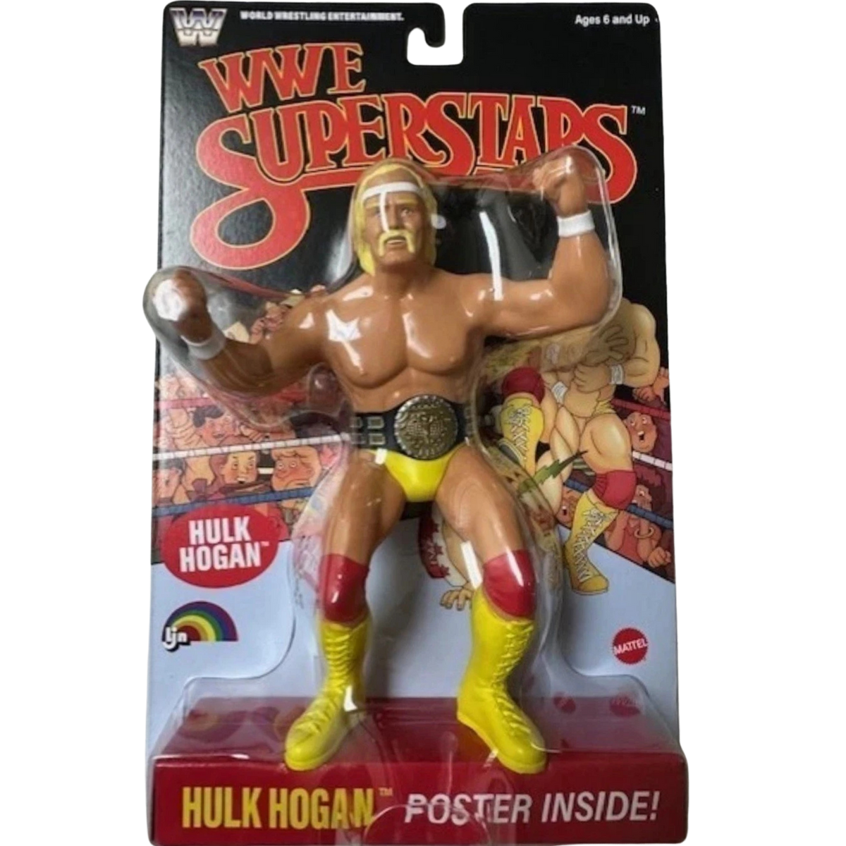WWE LJN MATTEL SUPERSTARS HULK HOGAN 8" ACTION FIGURE 1980s RETRO - NEW IN HAND Black Card