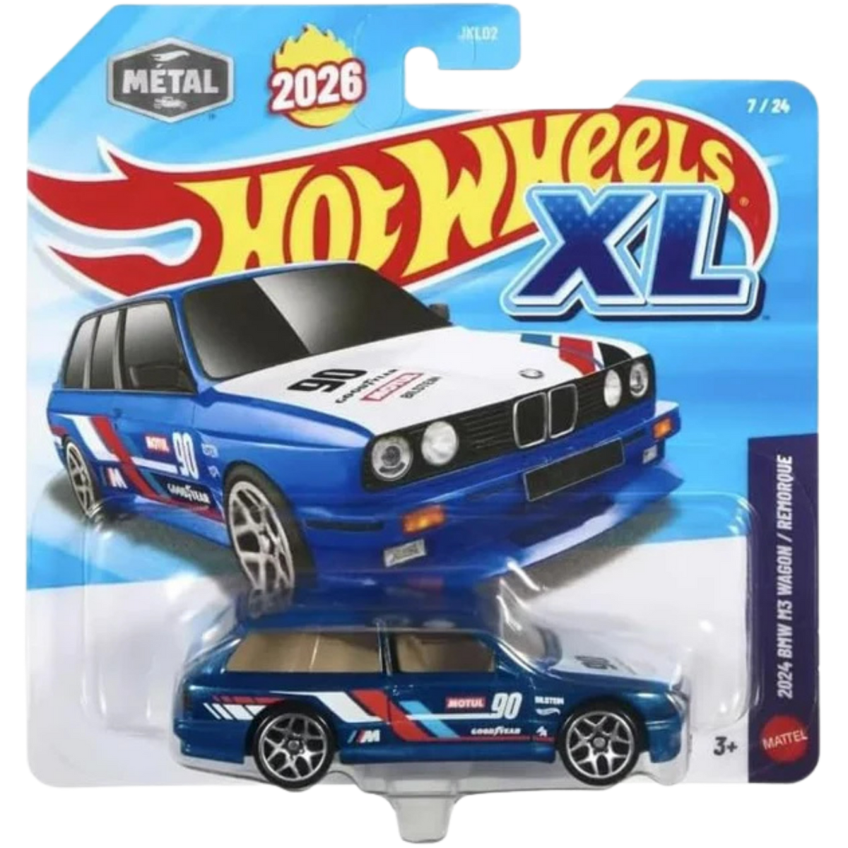 Hot Wheels XL 2024 BMW M3 Wagon [Blue] 7/24 New for 2026! 1:43 Scale Diecast Toy Vehicle