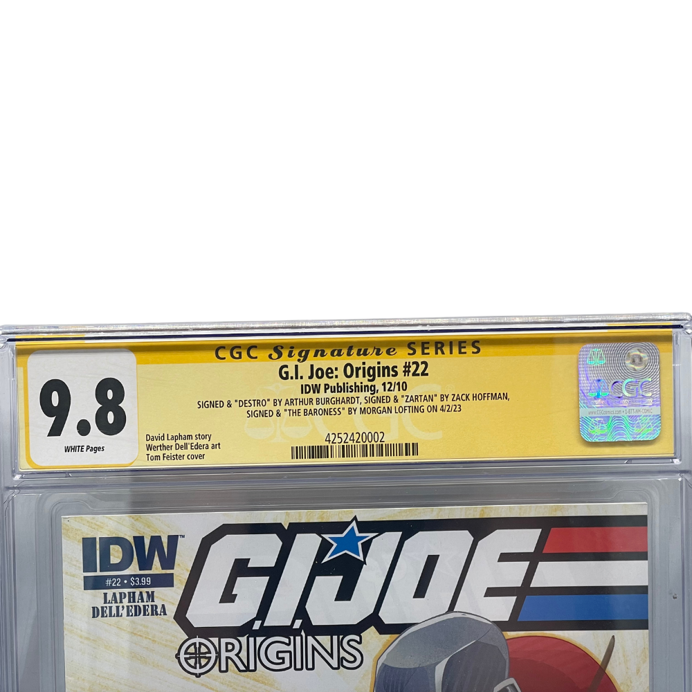 G.I. Joe: Origins #22 CGC 9.8 Signature Series Triple Signed - IDW
