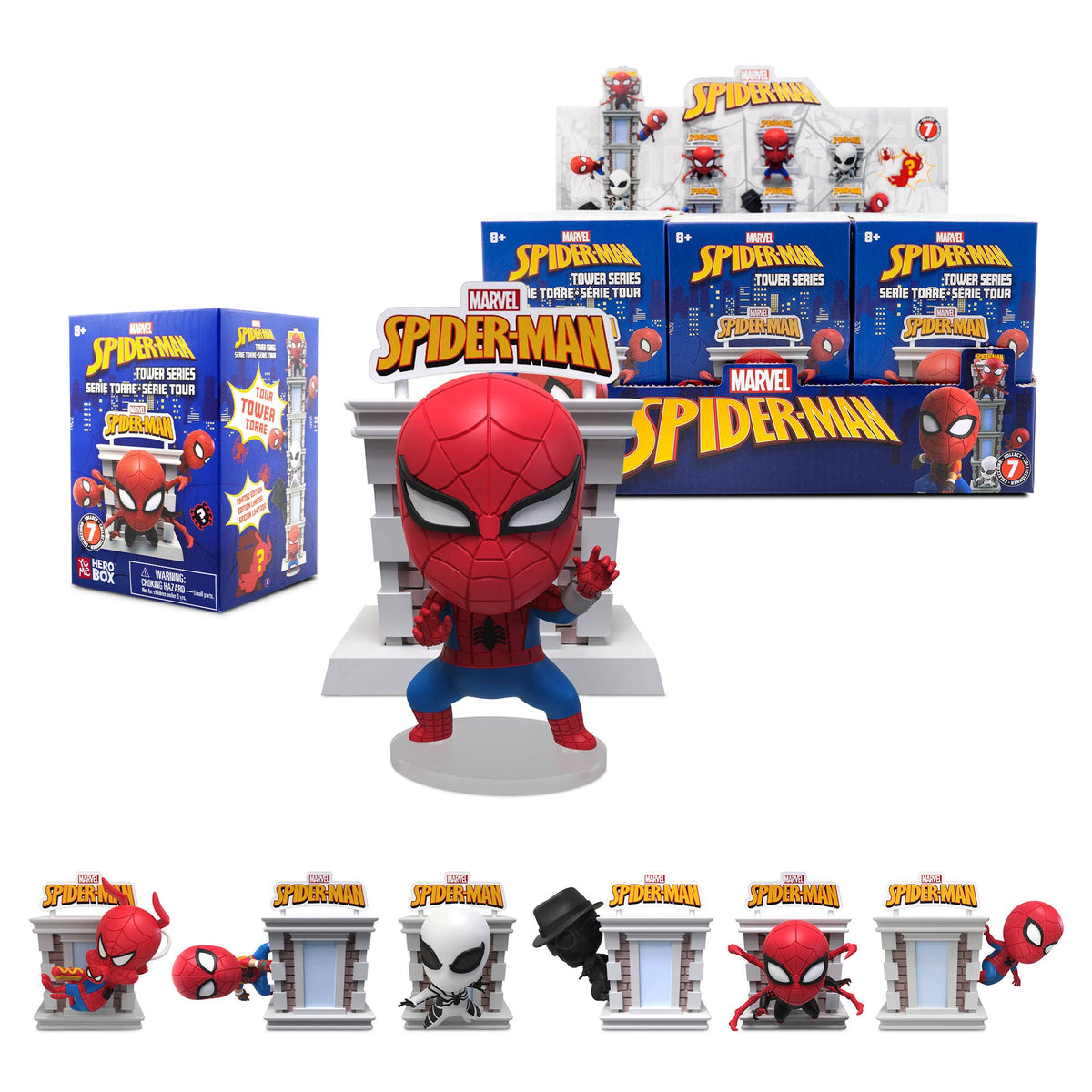Marvel Spider-Man Tower Series Hero Box Blind Box Pack of 6