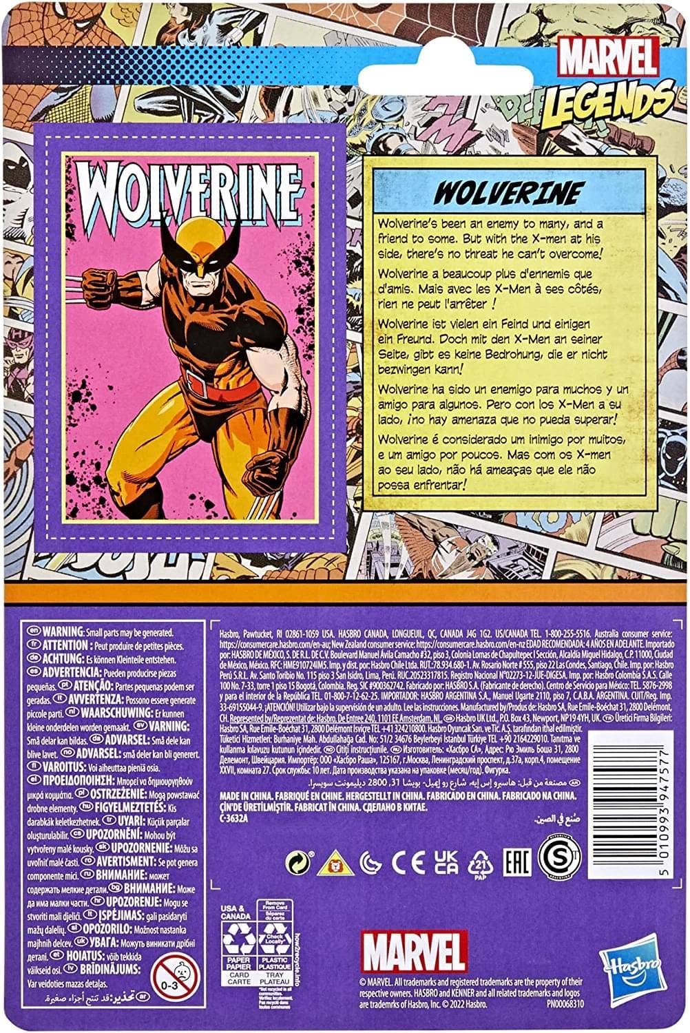 Hasbro Marvel Legends Series Wolverine 3.75" Kenner Retro Action Figure New Carded