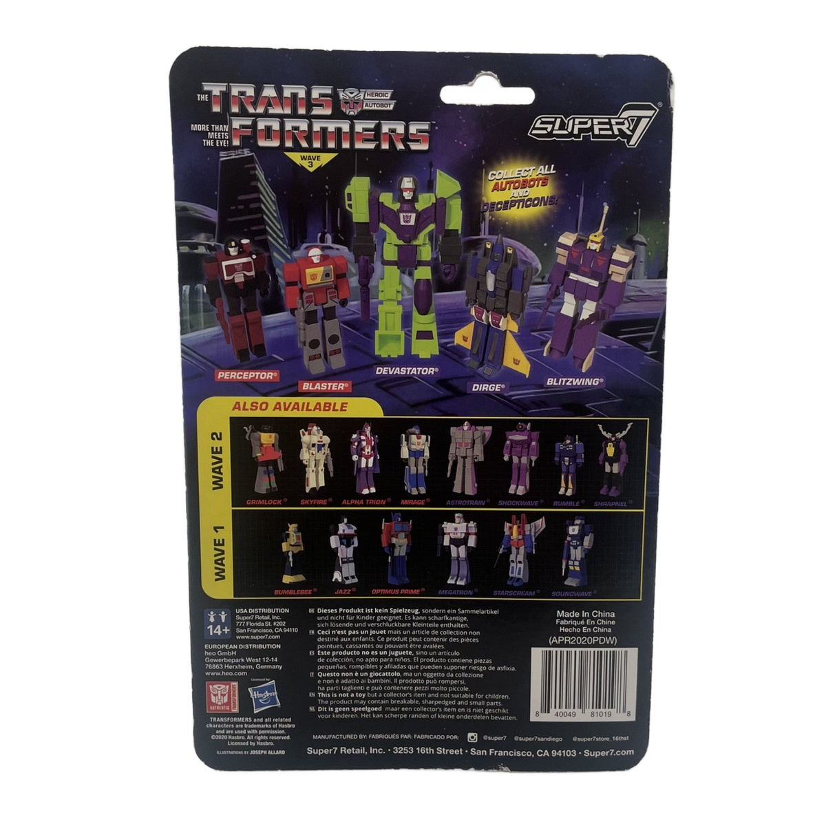 Super7 Transformers Fallen Leader Optimus Prime -  Transformers - NEW SEALED