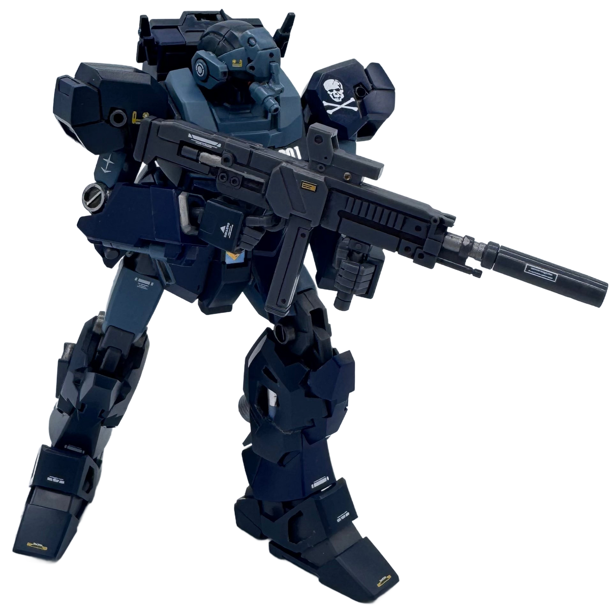 Custom HG GM Sniper II & Astray — Crossbones Faction Two-Kit Set w/ matching LBASE and LEDs