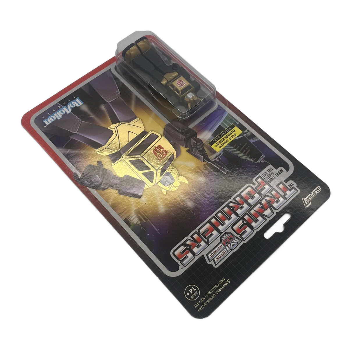 Transformers Super 7 Gold Armor Bumblebee Hasbro Action Figure NEW ReAction