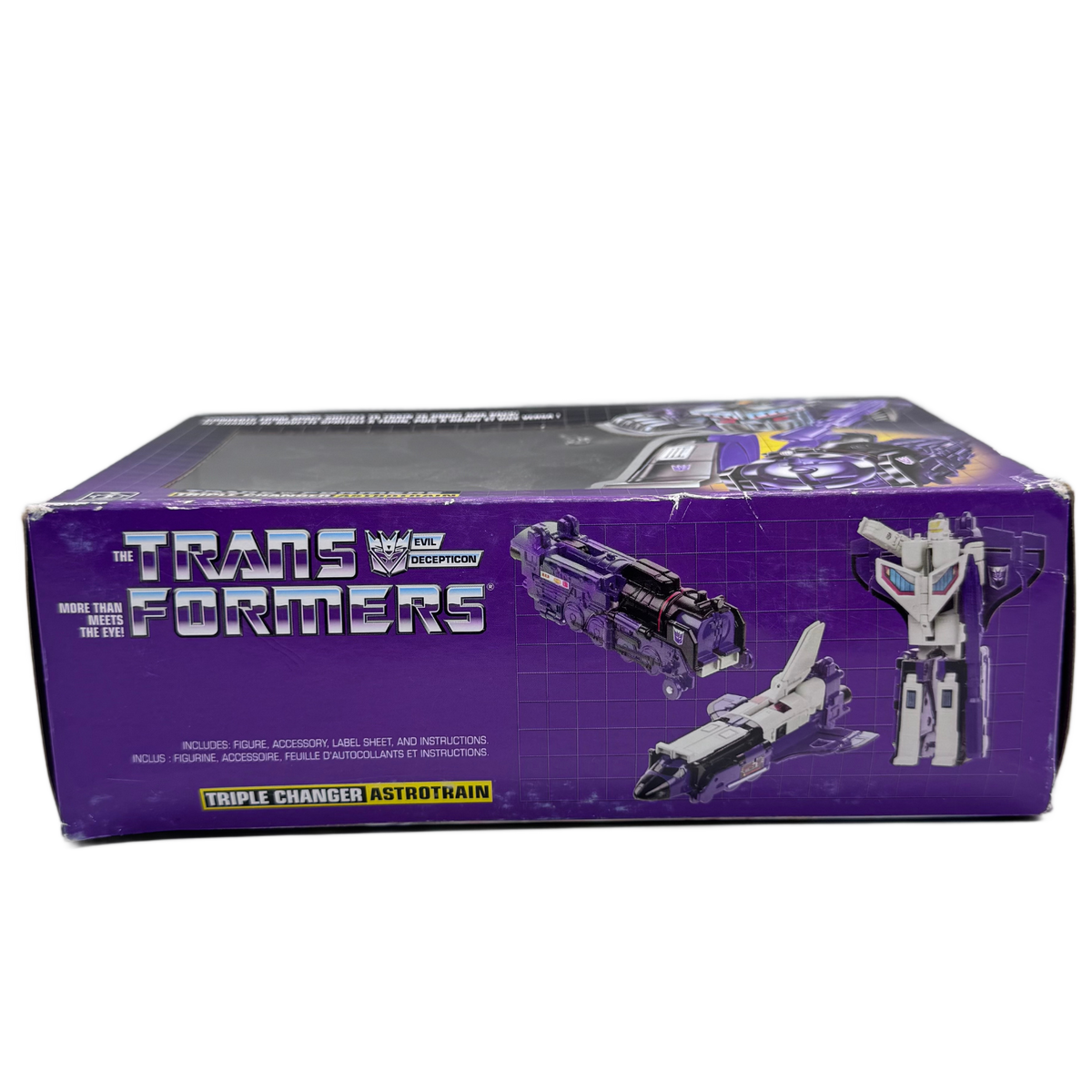 Hasbro Transformers G1 Decepticon Triple Changer Astrotrain — 2019 Reissue, New in Box