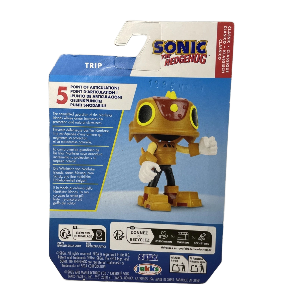 Sonic The Hedgehog Classic ~ TRIP ~ 2.5" Action Figure Jakks Pacific 2024 NEW