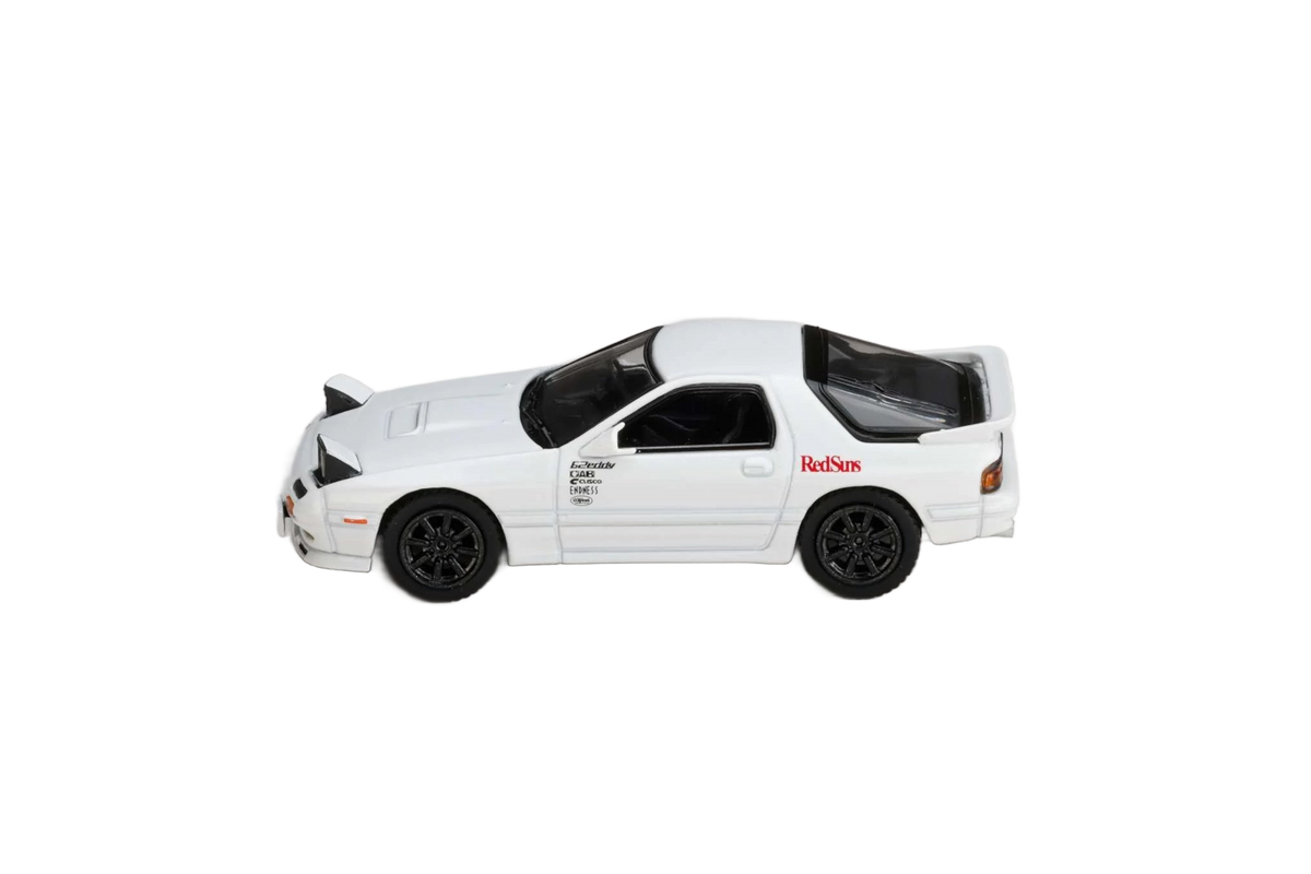Hobby Japan Initial D Mazda RX-7 FD3S RedSuns — 1/64 Diorama Set Series