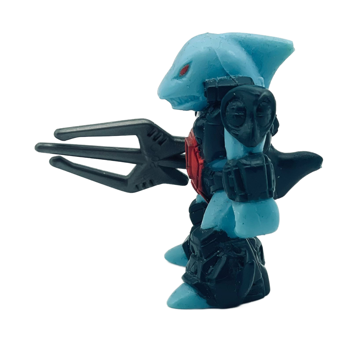 Sawtooth Shark — Wood Rub — Battle Beasts Figure (Hasbro/Takara, 1986) Factory Defect