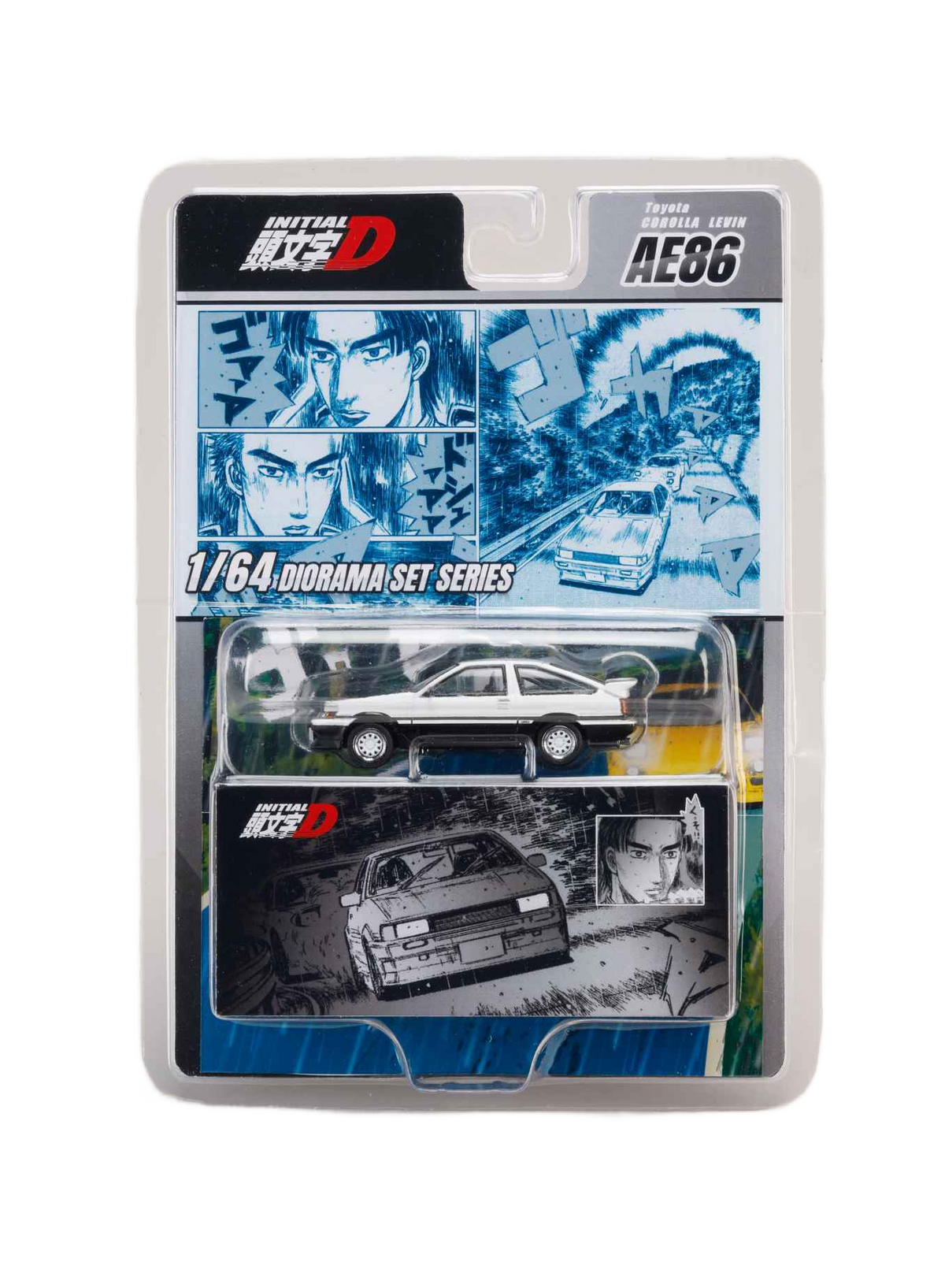 Initial D Toyota Corolla Levin AE86 1/64 Diorama Set Series — New Sealed