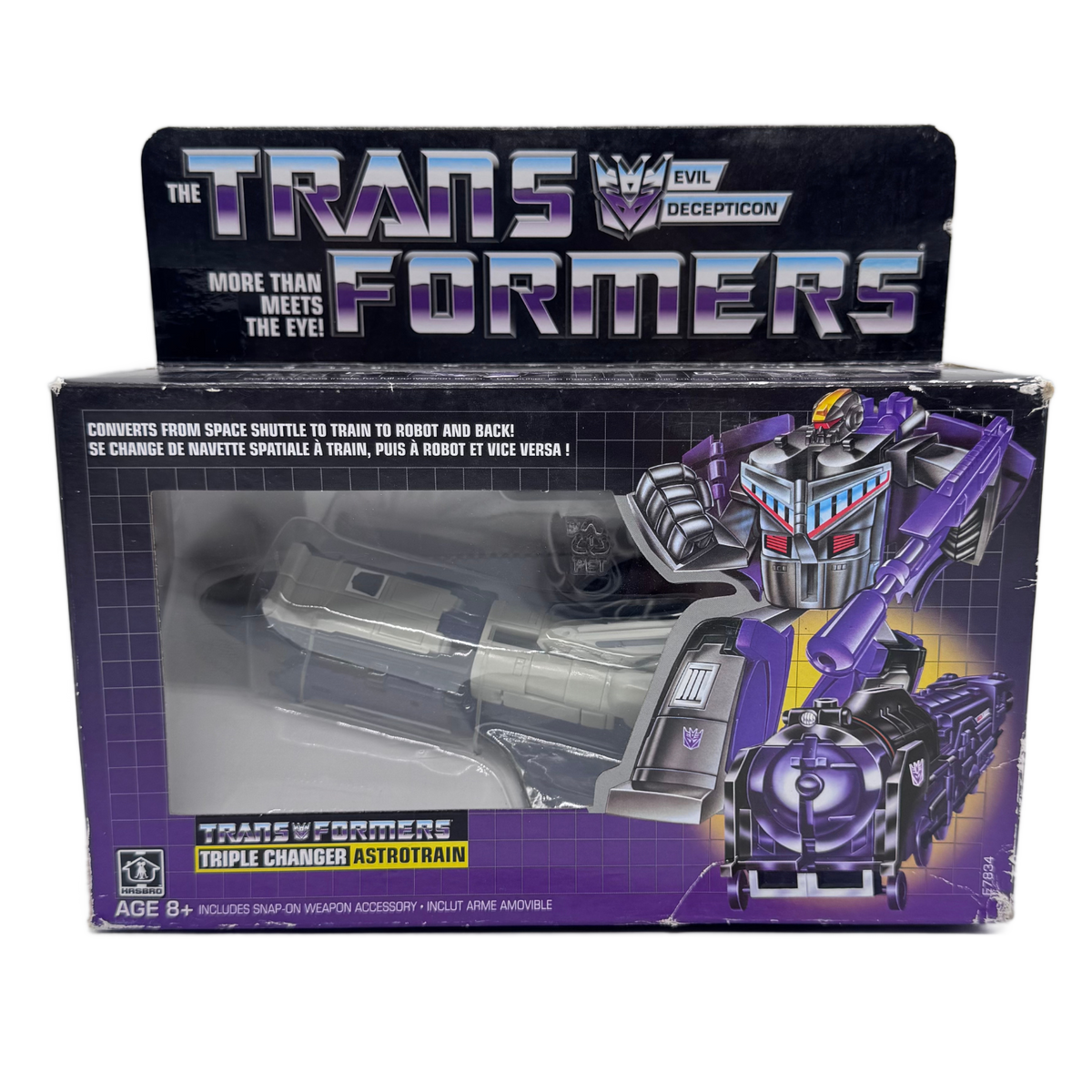 Hasbro Transformers G1 Decepticon Triple Changer Astrotrain — 2019 Reissue, New in Box